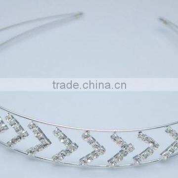 2014 fashion crystal headband ,silver headband, scroll headband