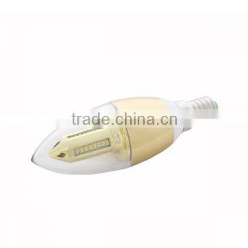 Hight Quality E14 3W LED Candle Light Bulb Golden Shell New Style Candle Lamp