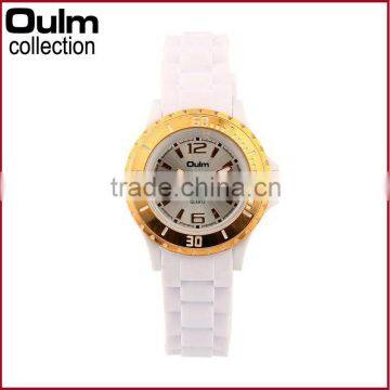 High Quality Custom Own Design Watch, Gold Case Promotional Silicone Watch photo-2