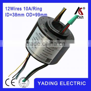 SRH 3899- 12p Through bore slip ring ID38mm. OD99mm.12Wires, 10A x12wires