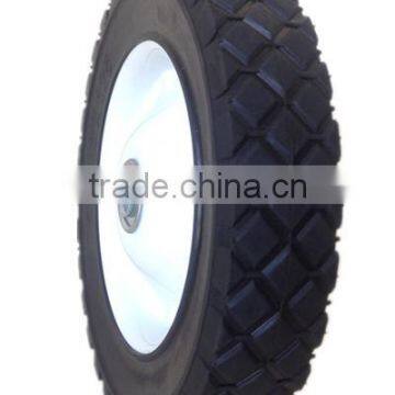8 Inch Semi-pneumatic Rubber Wheel for Garbage Bin, Garden Cart, Lawn Mower photo-3