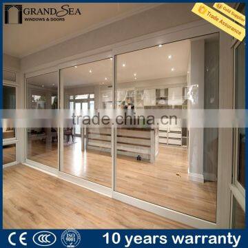 High quality commercial aluminum double glass big sliding door