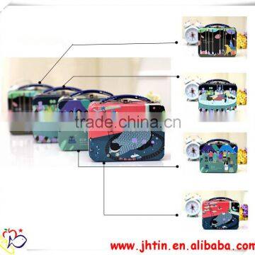 cartoon candy tin Handle Tin Box,Handle tin box with lock/Boxes for packing