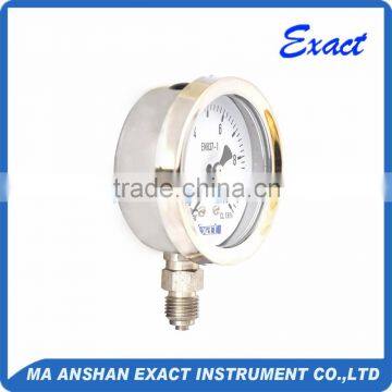 All stainless steel bottom connection glycerin filled manometer