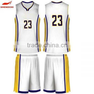 2015 new products latest design breathable sportswear custom basketball uniforms