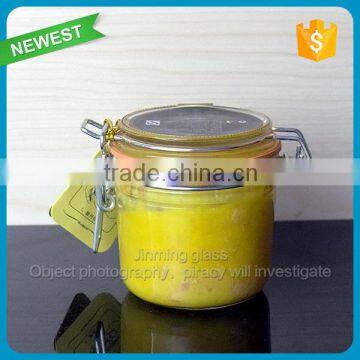 Hot sale food glass jar glass jar with lid