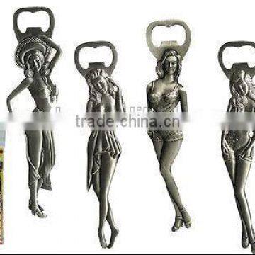 Customized branded nude girl shape bottle opener