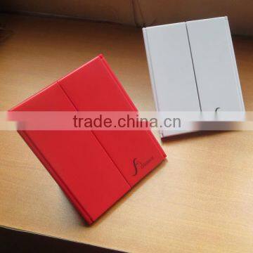 Double Sides Foldable three sides folding ladies cosmetic mirror