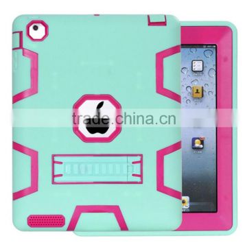 New arrival hard plastic impact stand cover for iPad 3 iPad 4