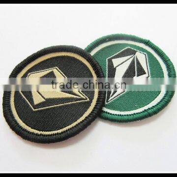 Diamond Shape High Quality woven badge embroidered badge