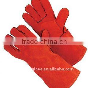 cow split leather welding glove