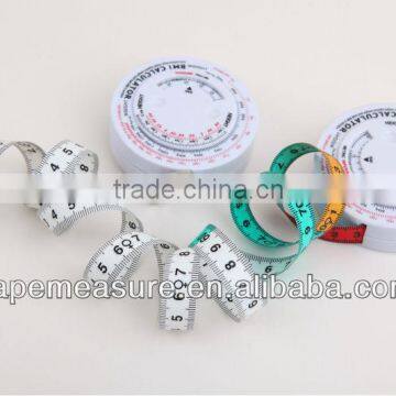 150cm/60inch professional bmi round shape calculator body measuring tape promotional medical gift with High Quality