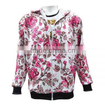 2015 Customized floral printed hoody sweatshirt fleece hoodies