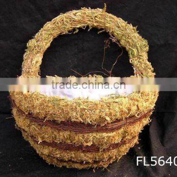 Moss Twig Wall Hanging Basket