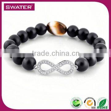 New Machine 2016 Infinity Black Coral Bracelet