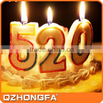 Wholesale factory price letter shape birthday gold number candle                        
                                                Quality Choice