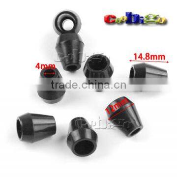 Bell Shaped Plastic Cord Ends Bell Stopper Toggle With 4mm Hole Rope For Paracord Sportswear Garment Bags #FLS157-B