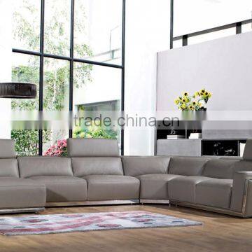 luxury italian genuine leather modern living room sofa set