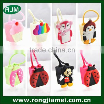 Funny animal solid silicone perfume case glitter