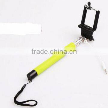 Top selling in stock Foldable Selfie Stick With tripod,Wired Selfie Stick with Cable all in one monopod for Andriod and IOS