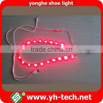 New Arrival Rechargeable USB Motion Sensor LED Shoes Strip Light up Shoe Sole photo-6