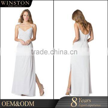 New Design Custom Made long black evening dress