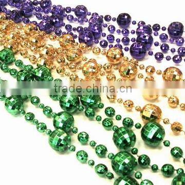 Mardi Gras beads (metallic purple/gold/green)