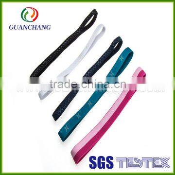 Promotion hot sale fashion fancy colorful elastic sports snap hairbands for girls
