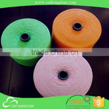 Solid color 65% cotton 35% polyester regenertated cotton polyester blend carpet yarn ne2.5s