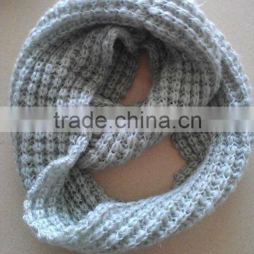 The lastest Knitting Mohair Fashion Neck Warmer Round Scarf