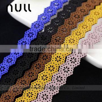 Laser Colorful PU Leather Ribbon Leather Accessory Wholesale