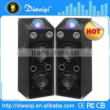 Durable 2.0 professional stage powered speakers with disco light