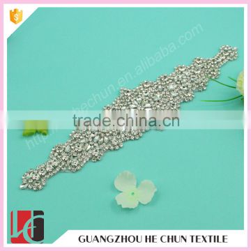 HC-3366 Hechun New Fancy Design Sewing Bling Bead Crystal Applique for Bride