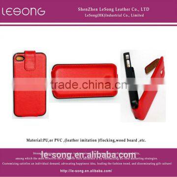 Hot Sale Modern Red Leather Cover Mobile Phone Case