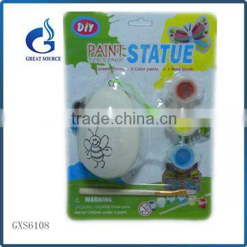 Paint Your Own Statue Diy Ceramic Egg Shape Paint Set for Children