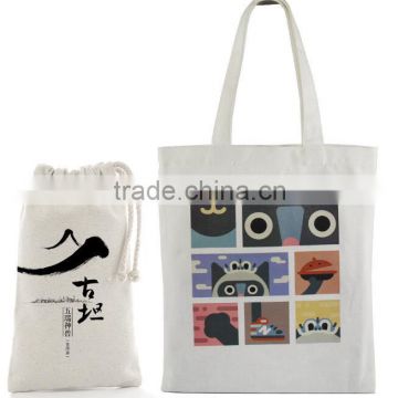 Custom Made Heat Transfer Printing 100% Cotton Tote Bag for Shopping