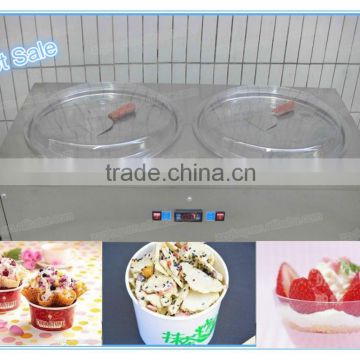 Hot Sale Multi-functional commercial Flat Double Pan Fry Ice Cream Machine