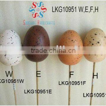 2014 Hot Sale Artificial Polyster Easter Egg With Stem For Christmas And Home Decoration