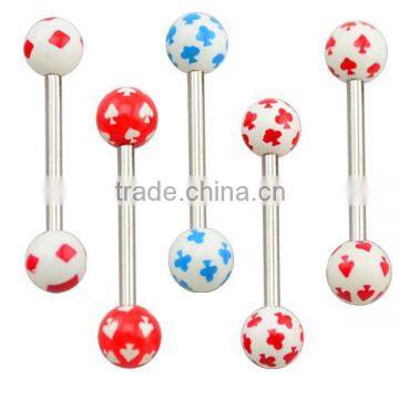 TR01054 resin tongue ring , plastic tongue ring body jewelry