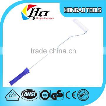 Long metal and plastic handle airless paint roller