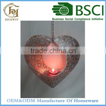 Hanging Heart Shape Decorative Metal Tealight Candle holder