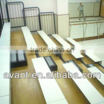 arena safer SGS tested stadium retracted chair,stadium retractable platform for basketball,volleyball,handball multipurpose use