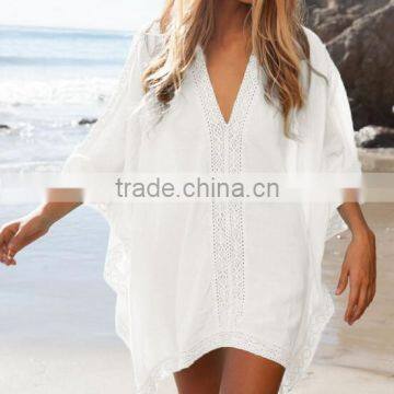 Women Handmade Blouse Hollow Crochet Bikini Swimwear Cover Up Swimsuit