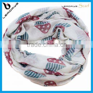 heart love flag printing funky infinity scarf