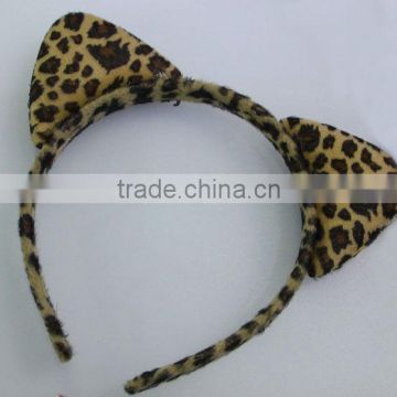 Girls animal headband leopard head bands ears hair bow