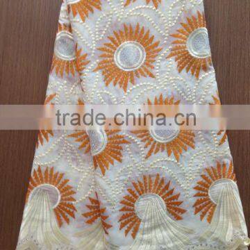 Fashionable guipure swiss cotton lace fabric for African dress