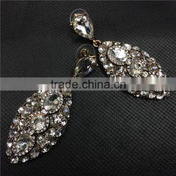 Luxury Big Crystal Stud Earrings Fashion Water Drop Earrings For Women Party Jewelry Wholesale photo-2