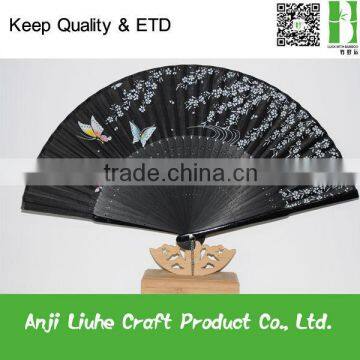 Japanese style Butterfly fly folding silk bamboo fan