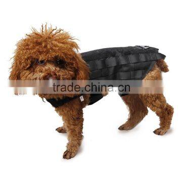 Black Tactical pet dog vest backpack Training Vest