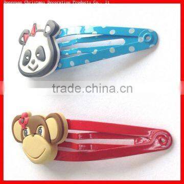 cute animal shaped pvc girl hair clip